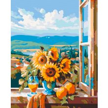 Vidéki aranyóra - Számfestő készlet kereten 40x50