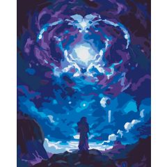 Égi portál - Számfestő készlet kereten 40x50