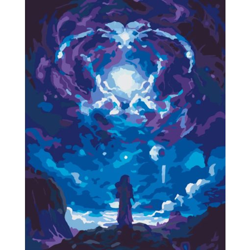 Égi portál - Számfestő készlet kereten 40x50