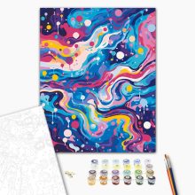 Kozmikus tánc - Számfestő készlet kereten 40x50