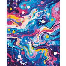 Kozmikus tánc - Számfestő készlet kereten 40x50