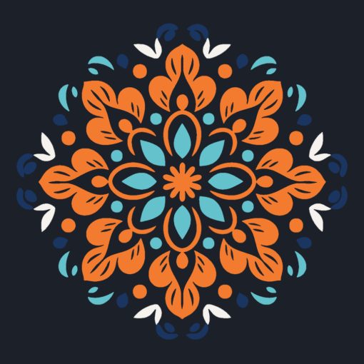 Mandala 2 - Malen-nach-Zahlen-Set auf Keilrahmen 40x40