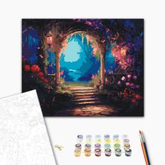 Elvarázsolt átjáró - Számfestő készlet kereten 40x50