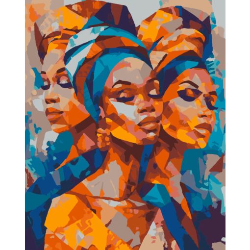 Nőies trió - Számfestő készlet kereten 40x50