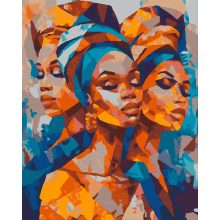 Nőies trió - Számfestő készlet kereten 40x50