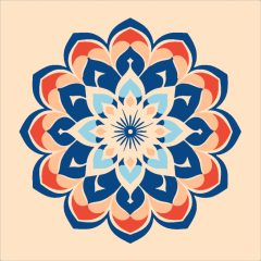 Mandala 3 - Malen-nach-Zahlen-Set auf Keilrahmen 40x40