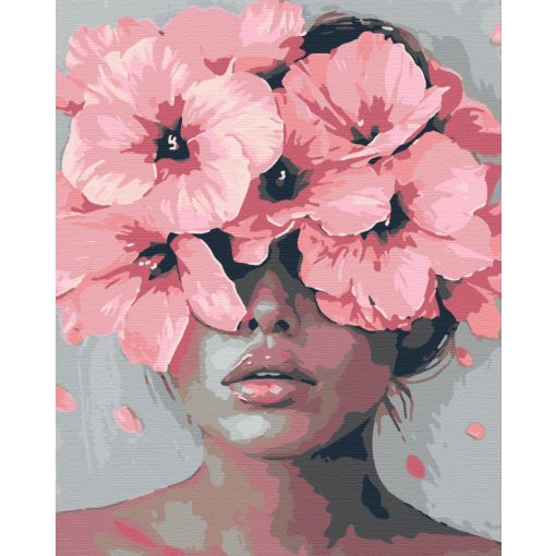 Virágos vízió - Számfestő készlet kereten 40x50