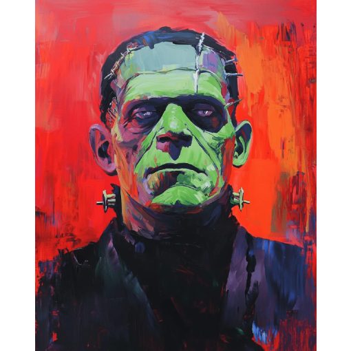 Frankenstein szörnye - Számfestő készlet kereten 40x50