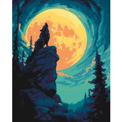 Telihold - Számfestő készlet kereten 40x50