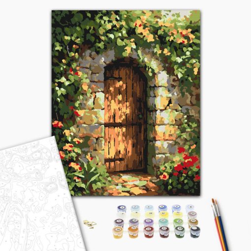 Borostyán kapu - Számfestő készlet kereten 40x50