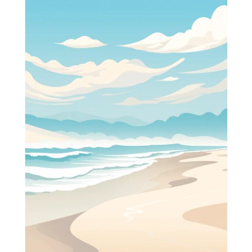 Lágy vonalak - Számfestő készlet kereten 40x50