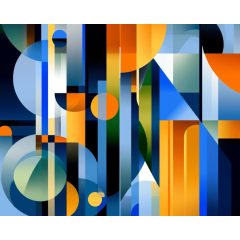 Geometriai szimfónia - Számfestő készlet kereten 40x50