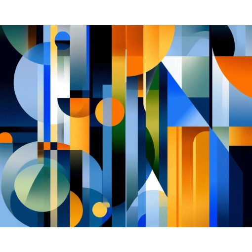 Geometriai szimfónia - Számfestő készlet kereten 40x50