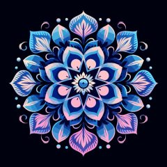 Mandala 5 - Malen-nach-Zahlen-Set auf Keilrahmen 40x40