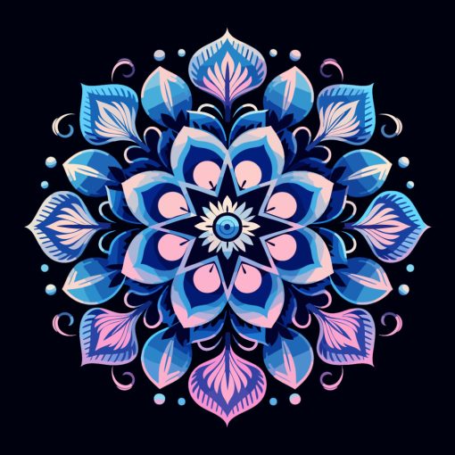 Mandala 5 - Malen-nach-Zahlen-Set auf Keilrahmen 40x40