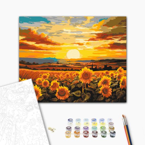 Aranymező - Számfestő készlet kereten 40x50