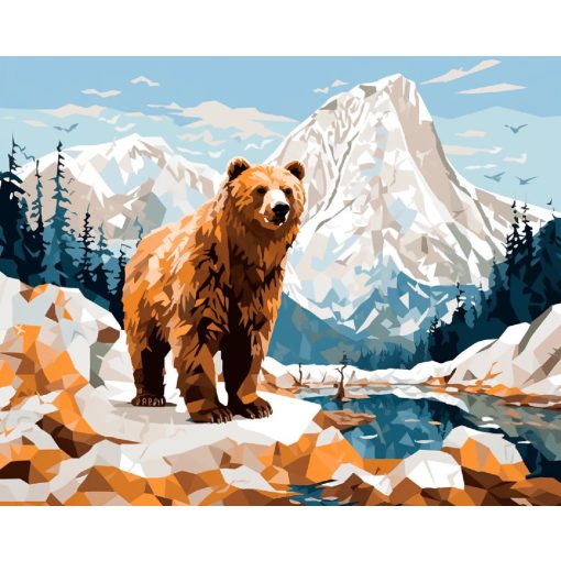 Medvehegy - Számfestő készlet kereten 40x50