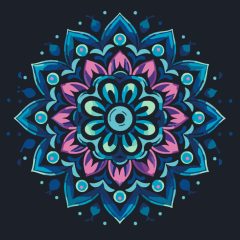 Mandala 6 - Malen-nach-Zahlen-Set auf Keilrahmen 40x40