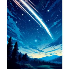 Üstökös - Számfestő készlet kereten 40x50