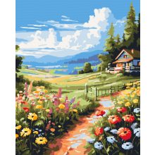 A rét színei - Számfestő készlet kereten 40x50