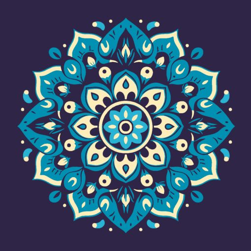 Mandala 7 - Malen-nach-Zahlen-Set auf Keilrahmen 40x40