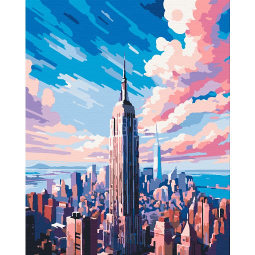 New York a magasból - Számfestő készlet kereten 40x50