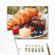 Párizsi reggeli - Számfestő készlet kereten 40x50
