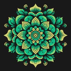 Mandala 9 - Malen-nach-Zahlen-Set auf Keilrahmen 40x40