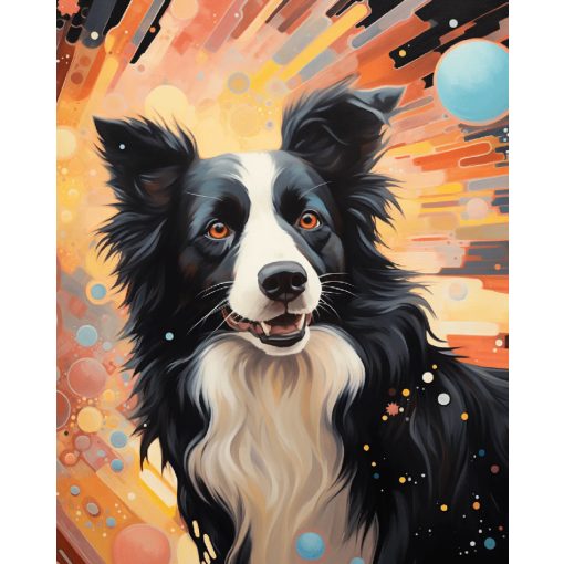 Collie - Számfestő készlet kereten 40x50