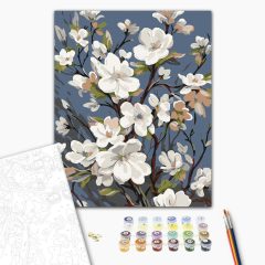 Cseresznyevirág - Számfestő készlet kereten 40x50