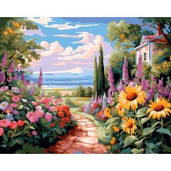 Tavaszi élet - Számfestő készlet kereten 40x50