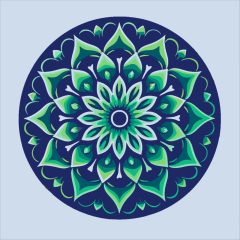 Mandala 10 - Malen-nach-Zahlen-Set auf Keilrahmen 40x40