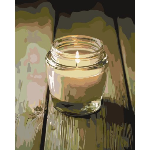 Gyertyafény - Számfestő készlet kereten 40x50