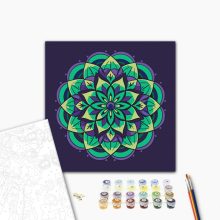 Mandala 11 - Malen-nach-Zahlen-Set auf Keilrahmen 40x40