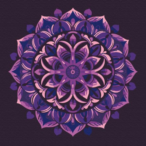 Mandala 17 - Malen-nach-Zahlen-Set auf Keilrahmen 40x40