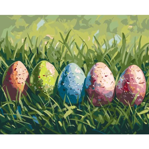 Húsvéti paletta - Számfestő készlet kereten 40x50