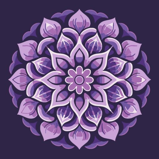 Mandala 18 - Malen-nach-Zahlen-Set auf Keilrahmen 40x40