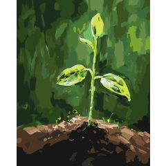 Zöld Remény - Számfestő készlet kereten 40x50