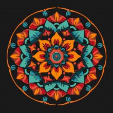 Mandala 19 - Malen-nach-Zahlen-Set auf Keilrahmen 40x40