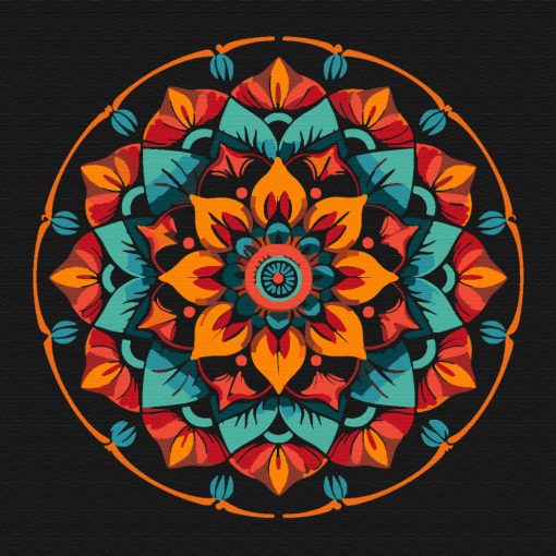 Mandala 19 - Malen-nach-Zahlen-Set auf Keilrahmen 40x40