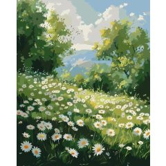 Szirmok tengere - Számfestő készlet kereten 40x50