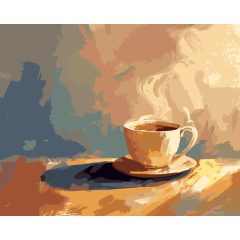 Reggeli aroma - Számfestő készlet kereten 40x50