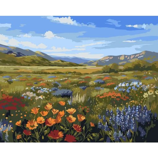 Természet színpalettája - Számfestő készlet kereten 40x50