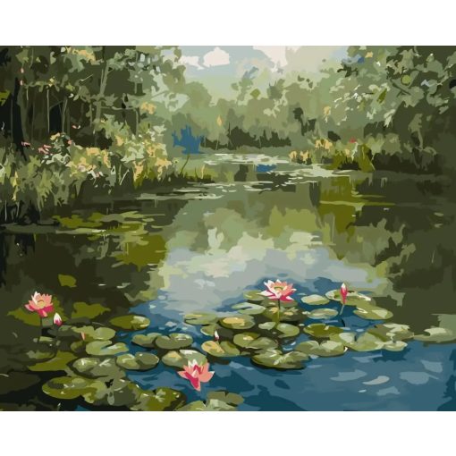 Természet tükre - Számfestő készlet kereten 40x50