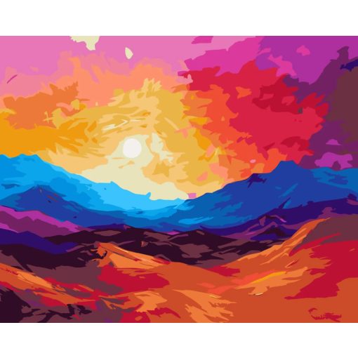 Festett dombok - Számfestő készlet kereten 40x50