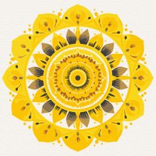 Mandala 21 - Malen-nach-Zahlen-Set auf Keilrahmen 40x40