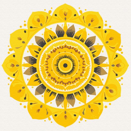 Mandala 21 - Malen-nach-Zahlen-Set auf Keilrahmen 40x40