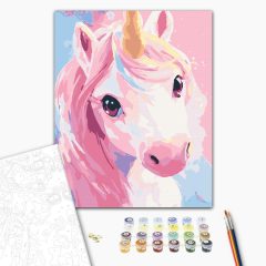 Csillámpaci - Számfestő készlet kereten 40x50