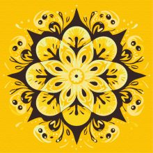 Mandala 22 - Malen-nach-Zahlen-Set auf Keilrahmen 40x40