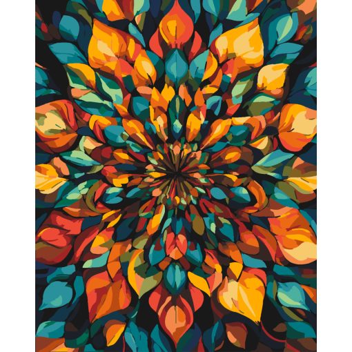 Mandala 12 - Malen-nach-Zahlen-Set auf Keilrahmen 40x50